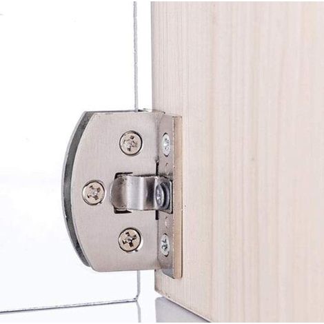 Bisagra para puerta de cristal (pieza de repuesto para vitrina/bodega), compatible con cristales de 5 a 8 mm de espesor (1/5)