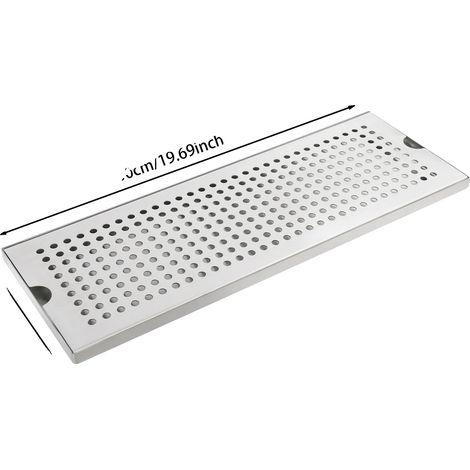 Vassoio per birra, realizzato in resistente acciaio inossidabile, design elegante, nero (1/2)