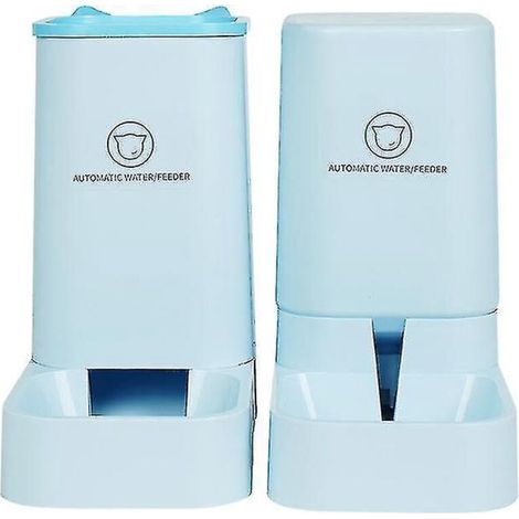 Automatischer Futter- und Wasserspender für Haustiere – Blau (1/3)