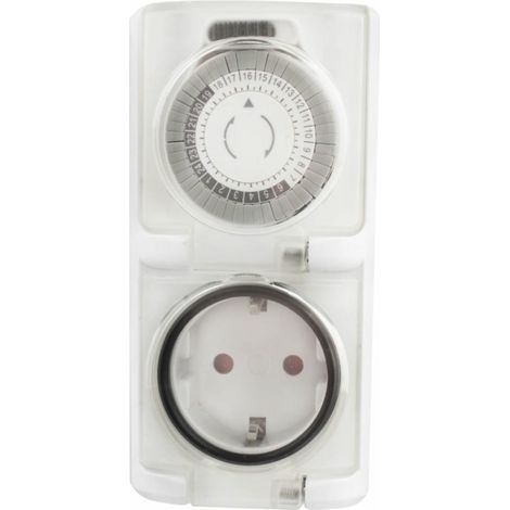 Temporizador mecánico onlex daily mecánico IP44 3680W 16A
