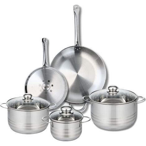 Ensemble de 2 Poêles de cuisson 24 et 32 cm et 3 faitouts 16, 20 et 24 cm Elo Profi Brillant (1/5)