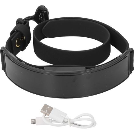 LED-beleuchtetes Hundehalsband, Smart-Bildschirm zur Personalisierung, wiederaufladbar und trendy, leuchtet im Dunkeln, ideal für Nachtspaziergänge (rotes Licht). (1/5)