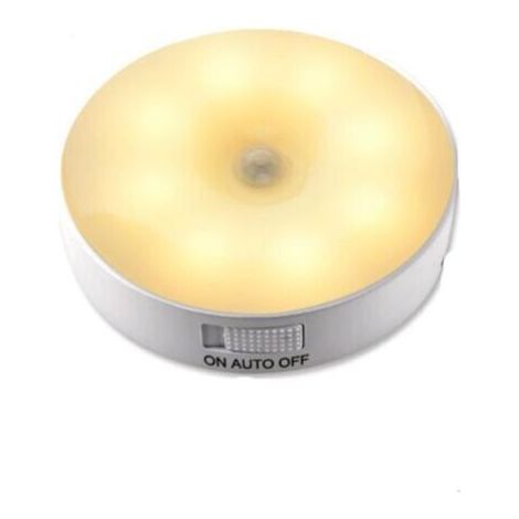 Lampe Détecteur de Mouvement Interieur, Veilleuse LED Rechargeable 1 Modes éclairage, Lampe Led Sans Fil Lumière pour d'escalier, Couloir, Chambre à Coucher, Armoire, Cuisine (1 Pièce) [Classe énergét (1/5)