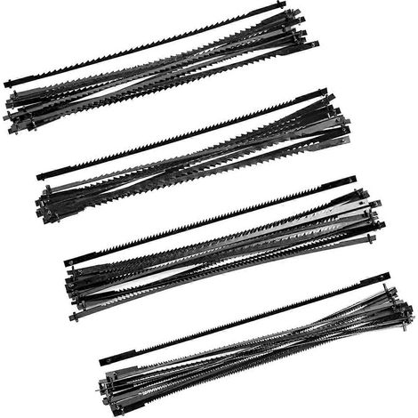 50 lames de scie à chantourner en acier au carbone de 127 mm, lames de scie à chantourner standard à 10/15/18/24 dents pour coupe fine (1/4)