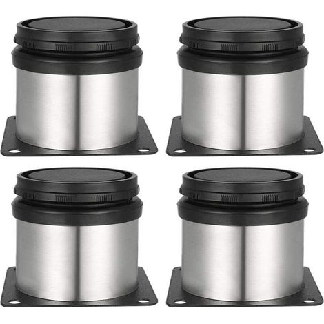 Juego de 4 patas de acero inoxidable ajustables en altura para muebles para gabinetes de mesa de sofá - 6cm - 6cm - 5cm (1/3)