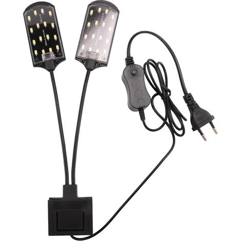 Lampe de croissance pour plantes aquatiques LED ultra-lumineuse X7 à double éclairage, étanche, à clipser, prise européenne standard. (1/5)