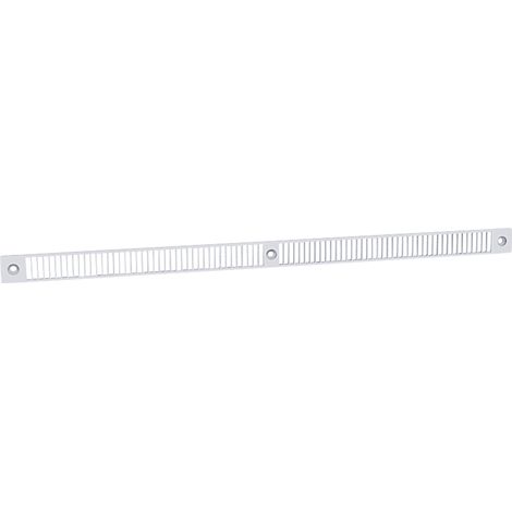 Kintech – Grille aération VMC plastique 390 x 20 x 3 mm – Finition blanche RAL9016 – Entraxe de fixation 372 mm – Mortaise double 2 x 160 x 12 mm