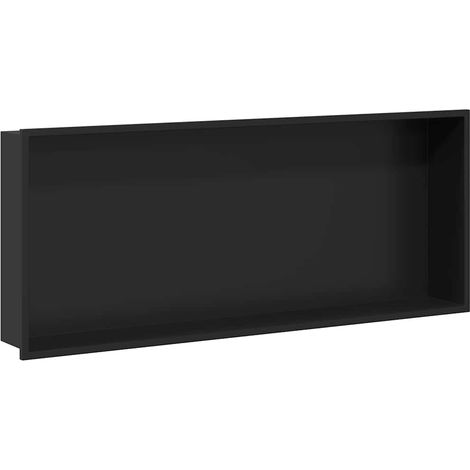 Maison Exclusive - Nicchia per doccia Nero 75 x 30 x 9,5 cm Acciaio inossidabile