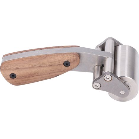 Rouleau à cuir en acier inoxydable à double roulement pour presser les bords du cuir (1/5)