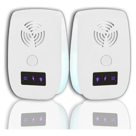 Elektronisches Ultraschallgerät zur Abwehr von Mäusen, Haushaltsinsekten, Kindern und Mücken, EU-Stecker (1/5)