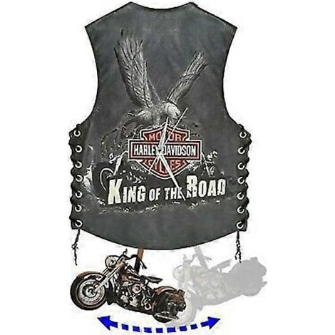 Cadeaux moto Harley-Davidson Horloges murales Horloge à pendule Décorations murales Homme Madame Mariée (1/5)