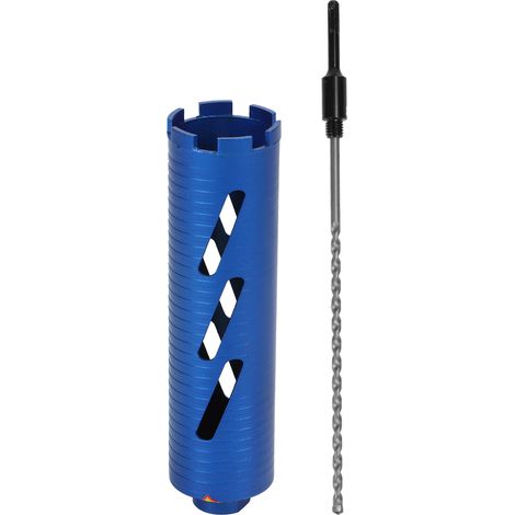 Foret diamanté 3 po en acier allié haute dureté 5/8‑11 pour carottage à eau avec foret de positionnement pour béton (1/5)