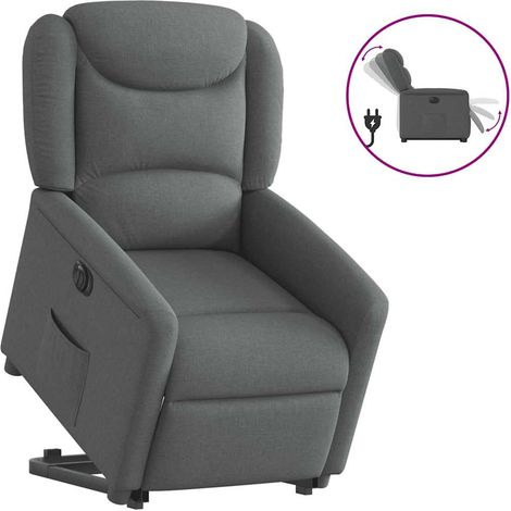 Teenpull – Relaxsessel mit Aufstehhilfe Elektrisch Dunkelgrau Stoff (1/5)