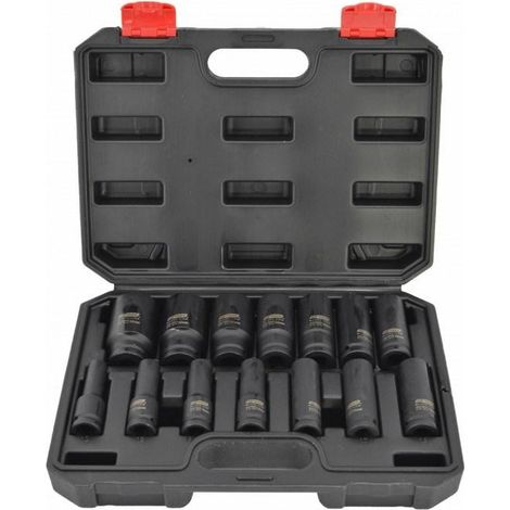 Awtools Black Line set di bussole ad impatto 14 pezzi