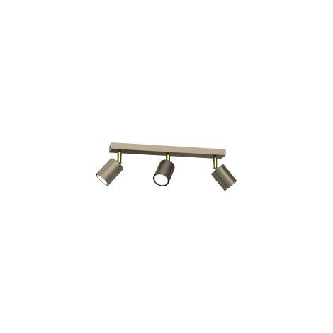 Barra 3 faretti orientabili oro 3xGU10 8W Striper Luminex