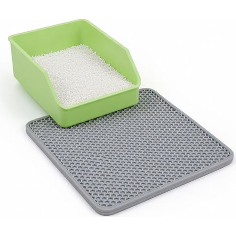 Alfombrilla antia arena de doble capa para arenero gris premium modelo 6 (1/5)