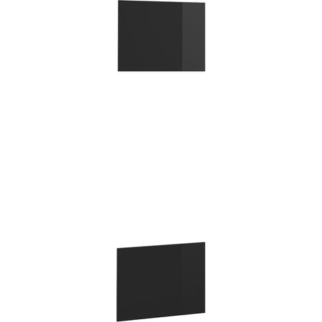 Frente de cocina R-Line, Negro brillo intenso, 59.6 x 76.6 cm frente de mueble para mueble de integración de microondas, Vicco (1/5)