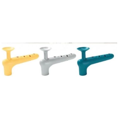 3 pcs Butée de poignée en silicone - Protection contre les collisions - Coussinets muraux - Bouton de tasse - Couvercle à ventouse - Poignée de porte - Silencieux - bleu/gris/jaune (1/5)