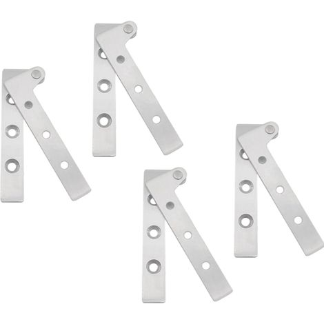 4 charnières pivotantes à 360 degrés en acier inoxydable pour portes et fenêtres d'armoires, vis non incluses. (1/5)