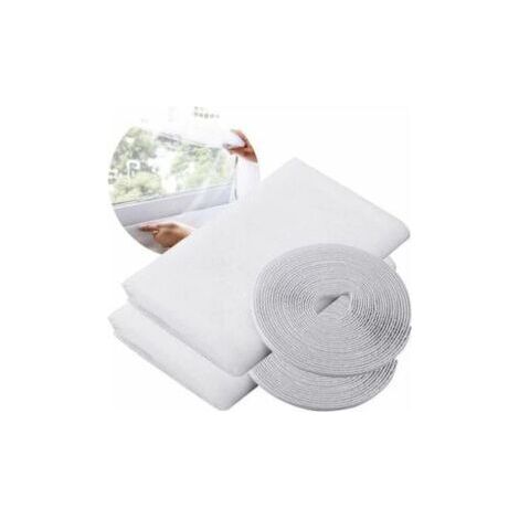 Moustiquaires Pour Fen&ecirctre, Insect Stop Moustiquaire Standard pour Fen&ecirctre, Filet de Fen&ecirctre, Avec 2 Rouleaux Bandes Autocollantes, 2 Paquets, 150 Cm x 200 Cm