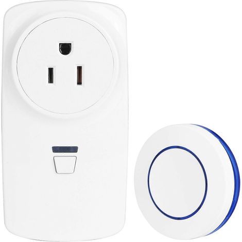 Interrupteur de Prise Connectée Sans Fil 2 Voies pour Électroménager, Télécommande de Prise Électrique à Distance, Lot de 2 Prises Radio (1/5)