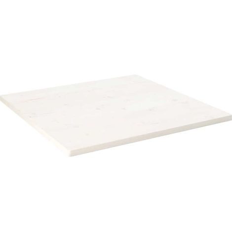 Tischplatte Weiß 90x90x2,5 cm Massivholz Kiefer Quadratisch