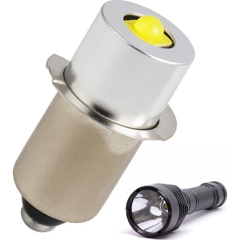 P13.5S 3V 3W LED Bulb Replacement for 2D Flashlight, 3V LED Flashlight, Emergency Work Light, Easy Installation, Brightness, Long Life (1) (1/5)