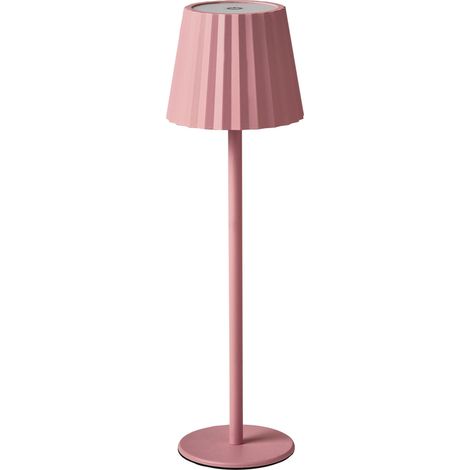 Lampada da tavolo in alluminio rosa pastello ferro luce interna esterna Pombeiro