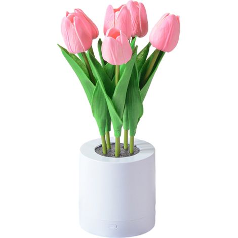 Lampe Nuit Tulipe LED Rechargeable - Lumière Douce pour Chambre à Coucher - 15 à 20 H d'Autonomie - 1 Pièce (1/5)