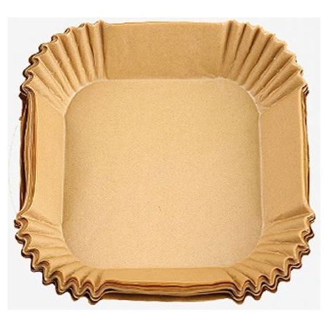 Lntyq Papier Cuisson Air Fryer 20cm, 100Pcs Papier Air Fryer Carrée Antiadhésif Résistant à l'huile et à l'eau, Air Fryer Accessoires, Papier Sulfurisé pour Air Fryer, Micro-ondes, Four, Vapeur