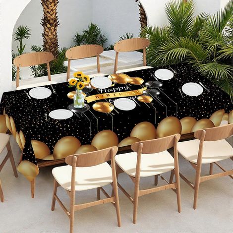 Nappe universelle quatre saisons épaisse, imperméable et antitache, motif anniversaire tendance, référence 5285, 152 x 305 cm (1/3)