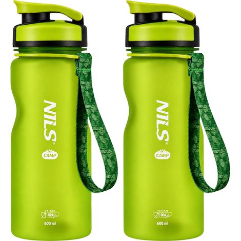 Green Tritan Water Bottle, 750ml, BPA-Free, 2-Pack (1/5)