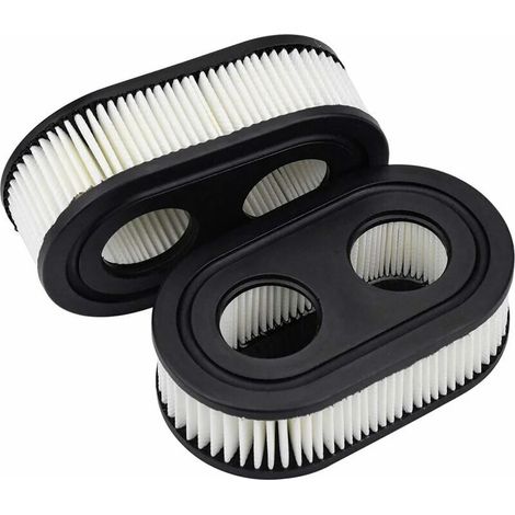 Paquete de 2 filtros de aire, papel plisado, negro, dimensiones 112x63x34 mm, para cortacéspedes. (1/5)