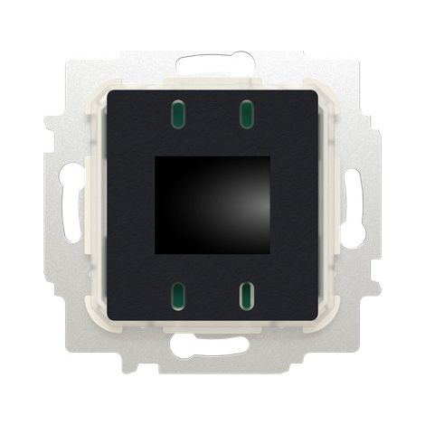Busch-Jaeger El. Raumtemperaturregler-Einsatz mit Temperatur mit Sollwert-Anzeige, Timer und Fernbedienung, mit Touchbedienung 24 V AC Schließer (NO) (1096 UTA-BT), 2CKA001032A0537