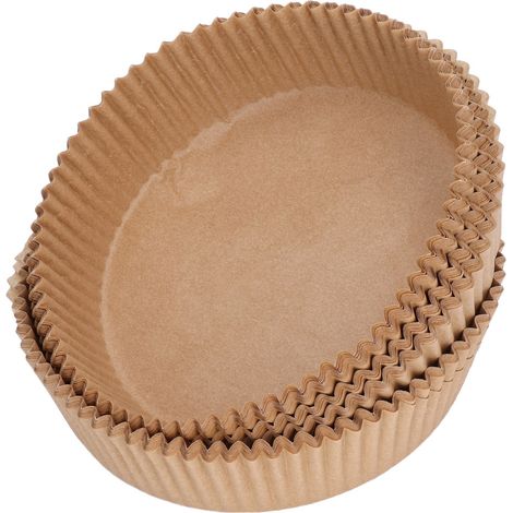 100-teiliges Set mit Einweg-Papierförmchen für Fritteusen, rund, antihaftbeschichtet, zum Backen (1/5)