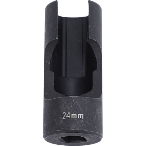 Keenso Clé à écrou de Conduite de Carburant, Entraînement 1/2 Po en Acier au Chrome Vanadium, Retrait Efficace pour les Fixations sur les Conduites D'injecteur, Tuyaux Coudés, Capteurs (24mm) (1/5)