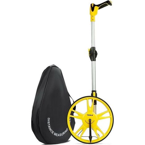 Roulette de Mesure Pliable de Précision avec Roue de Mesure de Distance 99.999,9 m Mesure Métrique des Roues et du Ruban, Sac de Transport (pliable)Roue de mesure, compteur kilométrique et odomètre (1/4)