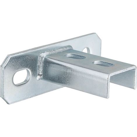 Sattelflansch verzinkt - quer - 125 x 40 x 6 mm - für Profil 27/18 und 28/30 (1/2)