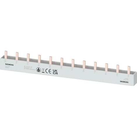 Siemens Peine de conexión tipo horquilla 16mm2, 3-fásico, 4x 3PH, 214mm seccionable, 5ST3708