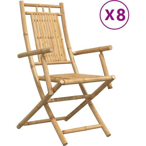Maison Exclusive - Gartenstühle 8 Stk. Klappbar 53x66x99 cm Bambu