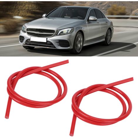 2 Stück Zündkabel, 8 mm, Siliziumkarbidkern, 1 m lang, rot (1/5)