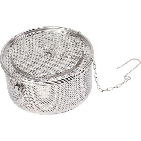 Passoire à thé en acier inoxydable de qualité supérieure avec passoire à assaisonnement reliée par une chaîne et panier séparateur de soupe, diamètre 20 cm/7,9 pouces. (1/5)