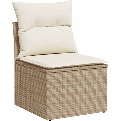 Maison Exclusive - Gartensessel ohne Armlehnen mit Kissen Beige P