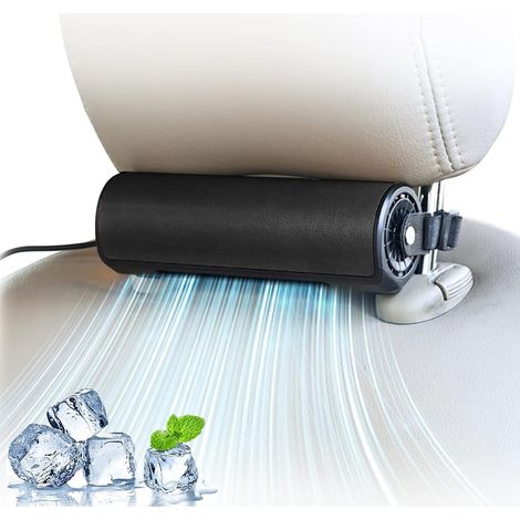 (Negro) Ventilador de asiento de automóvil mejorado, ventilador de asiento de automóvil USB ajustable de alta temperatura para todos los camiones y asientos de oficina (1/5)