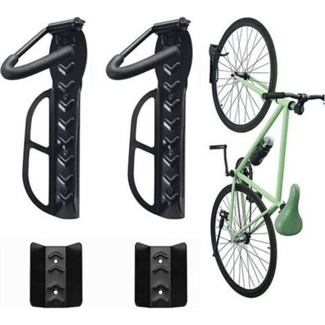 2-teiliger Garagen-Fahrradträger mit Reifenablage, Wandmontage-Fahrradträger, vertikaler Haken für Indoor-Cycling