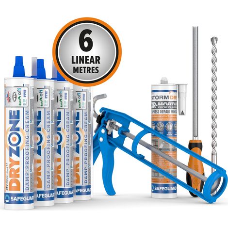 Dryzone Damp Proofing Cream 310ml - DPC Kit: 6m Coverage (1/2)