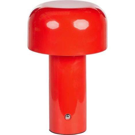 Kabellose LED Tischlampe BESOS mit Dimmer Metall Rot