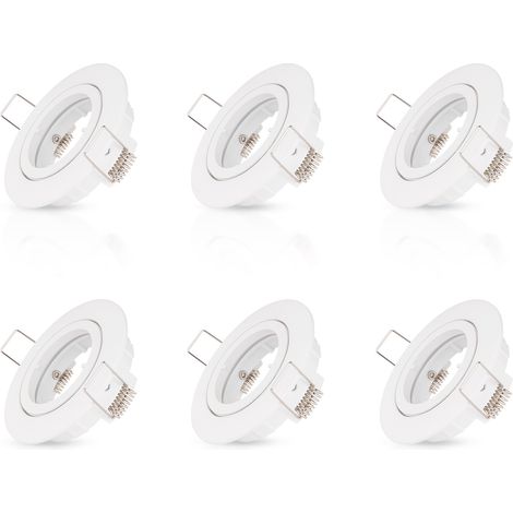 Paco Home Foco Empotrable  Spotlight Iluminación Armarios Debajo Mostrador Cocina Blanco, 6x GU10 - giratorio (1/5)