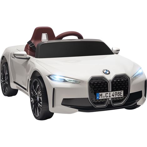 Voiture électrique pour enfants sous licence BMW I4 12 V avec télécommande MP3 Musique Lumières et Ceinture 115 x 67 x 45 cm Noir (1/5)