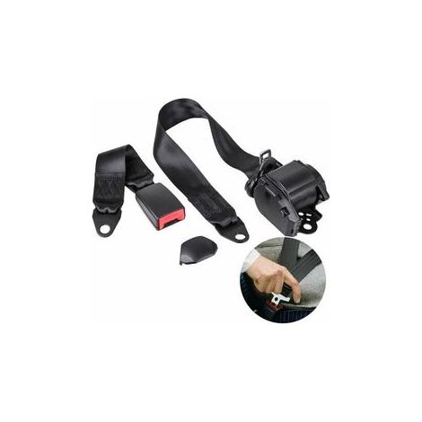 Ceinture De Sécurité 3 Points Réglable - Pour Voiture Karting Charriot De Golf Camion - 2 Mètres (1/5)